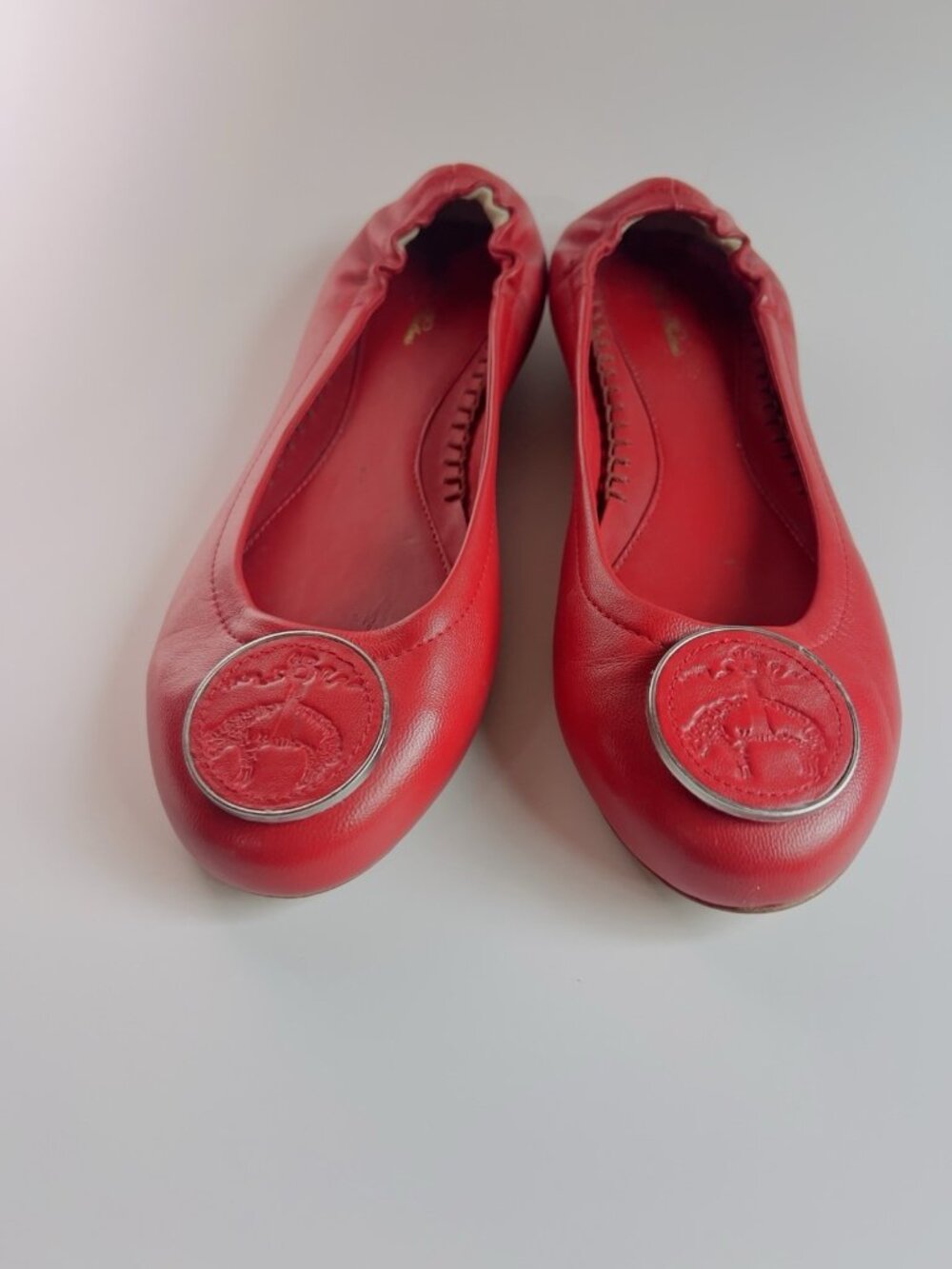 Brooks Brothers Red Leather Ballet Flats Women’s Size 9 Slip On Shoes - Picture 16 of 16